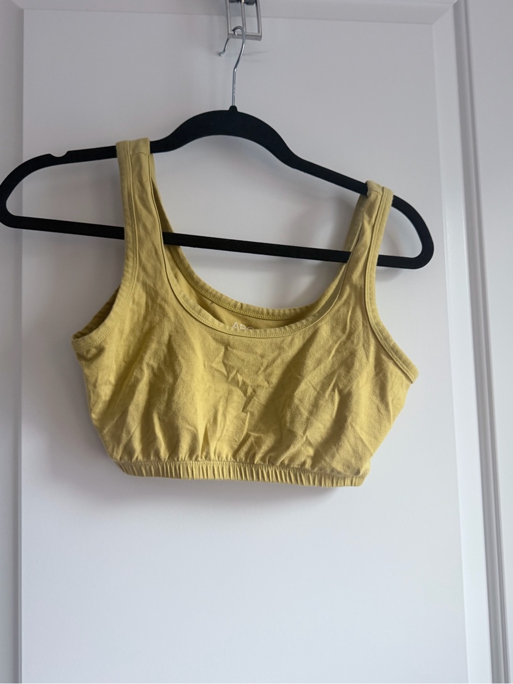 ARQ Yellow Sports Bra Women's Scoop Neck